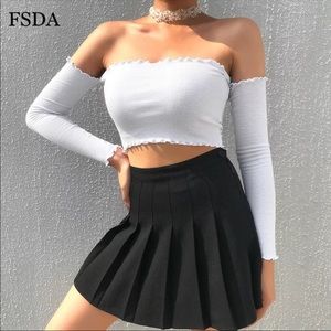 White off the shoulder top